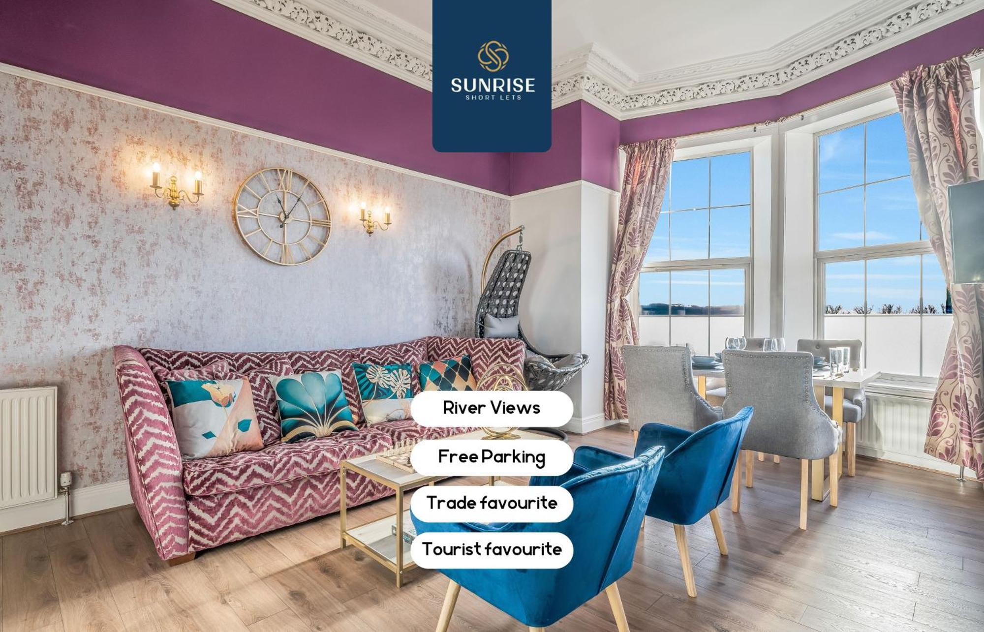Presidential Apartment, Family Home, Luxury Bedrooms, 2 Rooms, 1 King Bed, 2 Single Beds, Free Wifi, Free Parking, Tourists, Business Travelers, Relocation, Beautiful River Views, - Long Stays, Invoice And Reduced Price Are Only Via Sunrise Short Let Dundee Ngoại thất bức ảnh